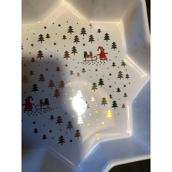 Waechtersbach Germany EUC Star Shaped Santa Pattern Christmas Dish - Picture 2 of 5